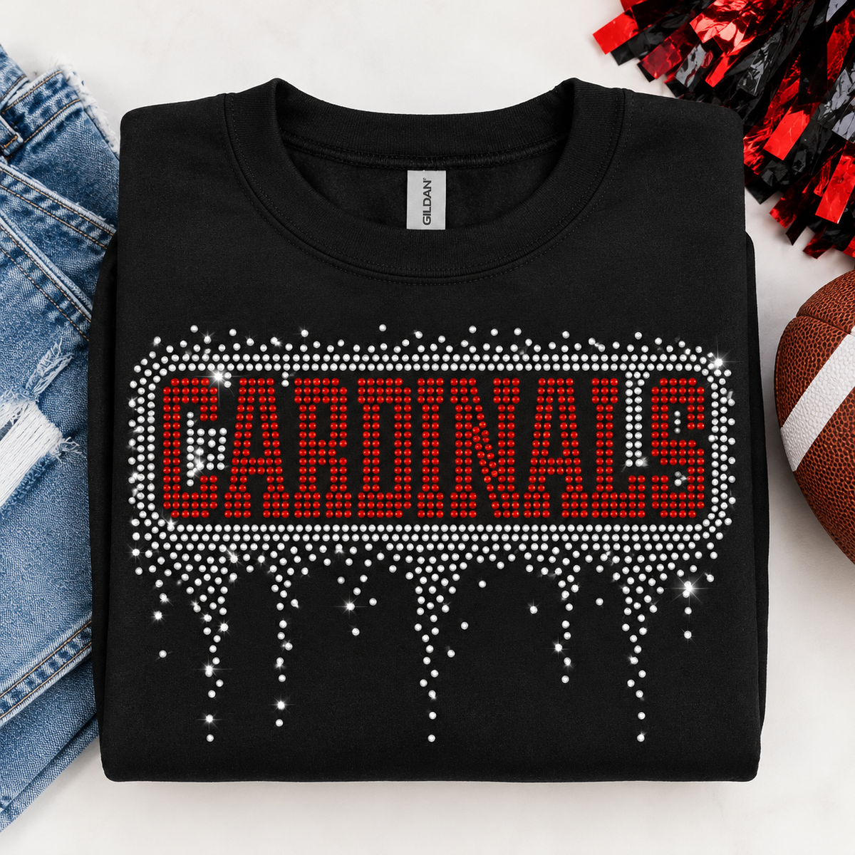 Cardinals Drip Spangles Transfer