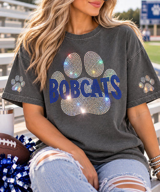 Bobcat with Paws Spangle Transfer