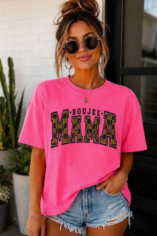 Boujee Mama Checker Glitter Transfer