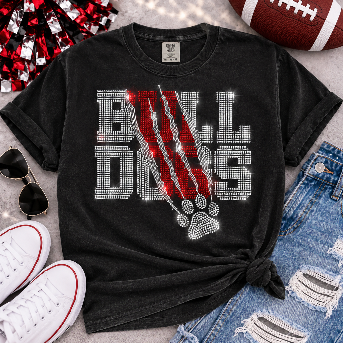 Bulldog Paw Spangles Transfer