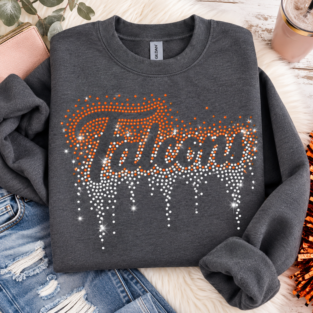 Falcons Ombre Drip Spangles Transfer