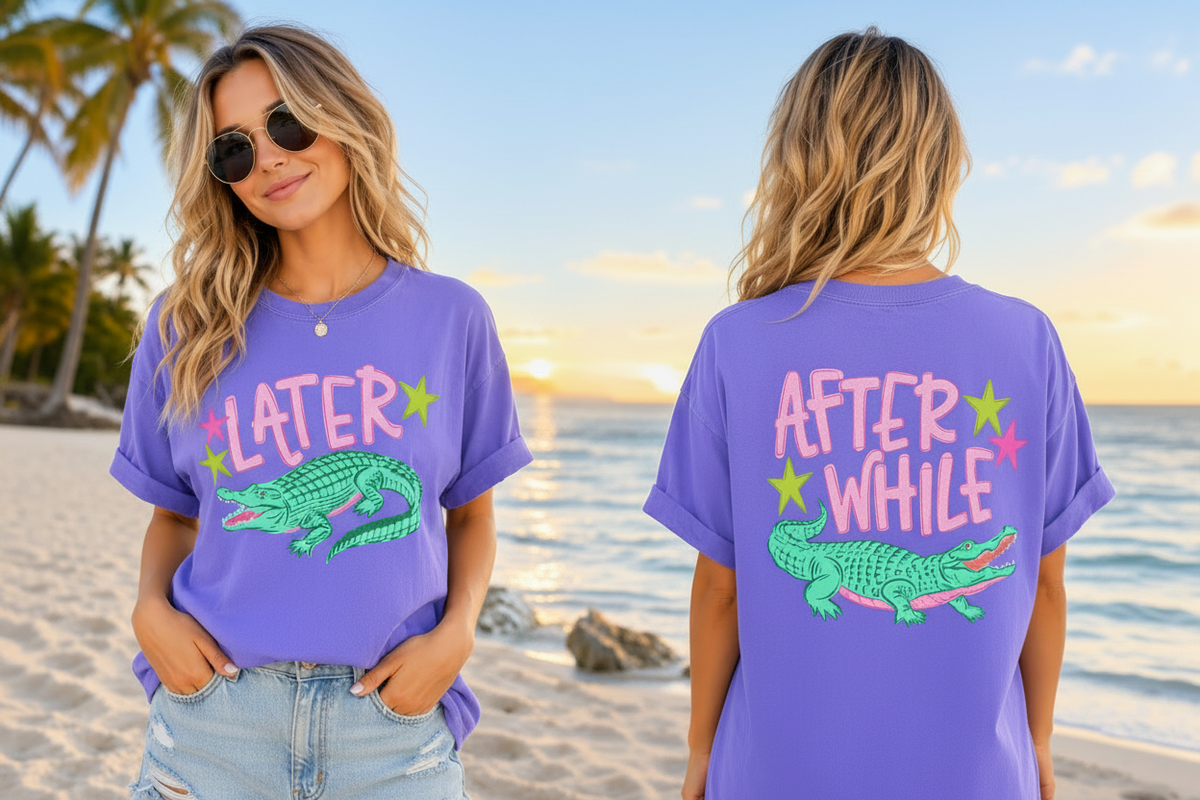 Later Gator Glitter Transfer Set-Front & Back